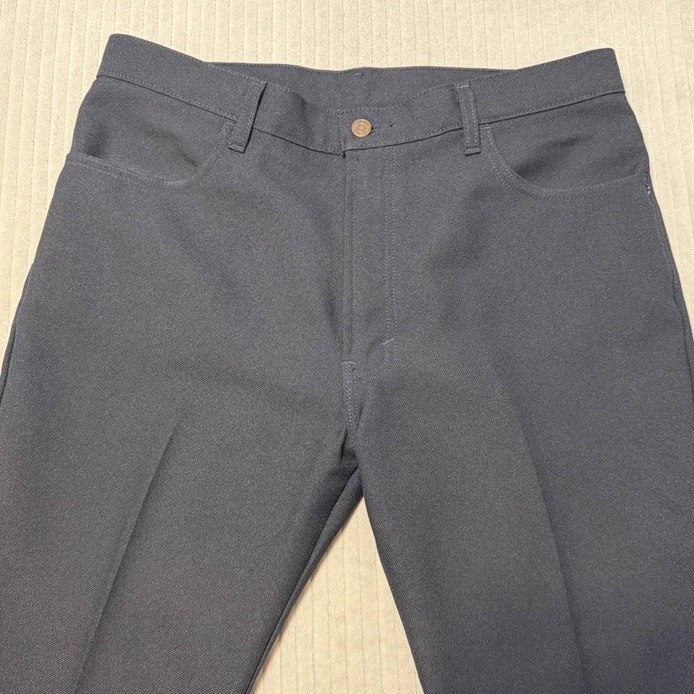 Levi's 517 Saddleman Boot Cut Black Slacks Pants Men 36x29